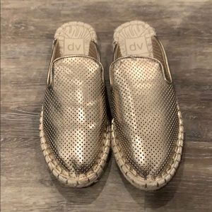 DV by Dolce vita gold espadrille mules